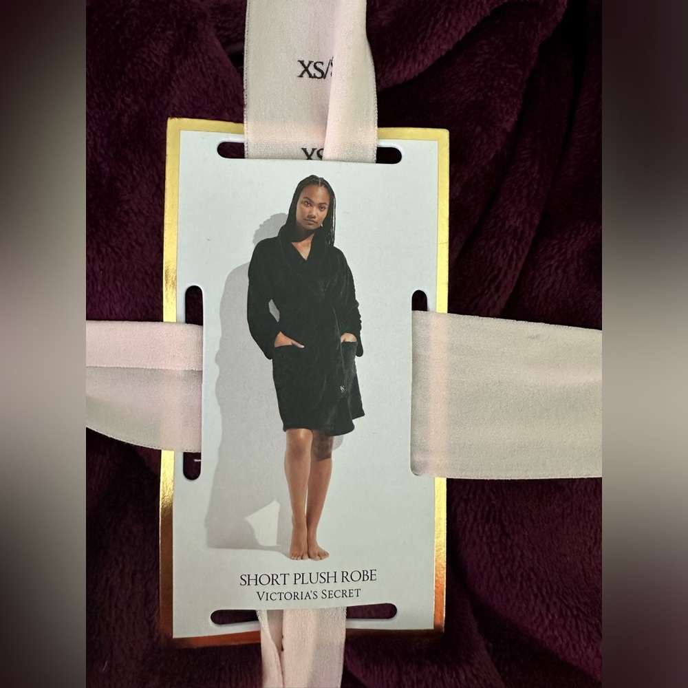 Plush Short Robe with matching slippers